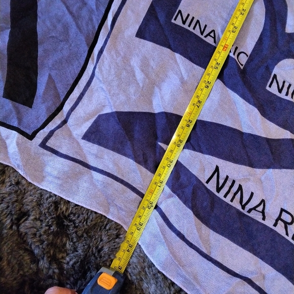 Nina Ricci Logo Silk Scarf Purple - Picture 3 of 6